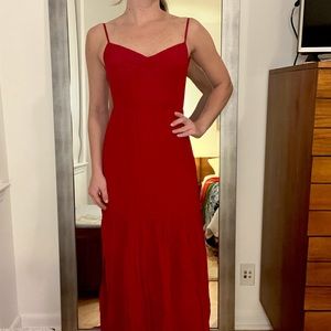 Beautiful Reformation ruby red floor length dress - Small